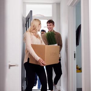 Two students moving into a rental property